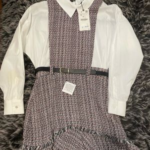 Zara Combination pinafore dress